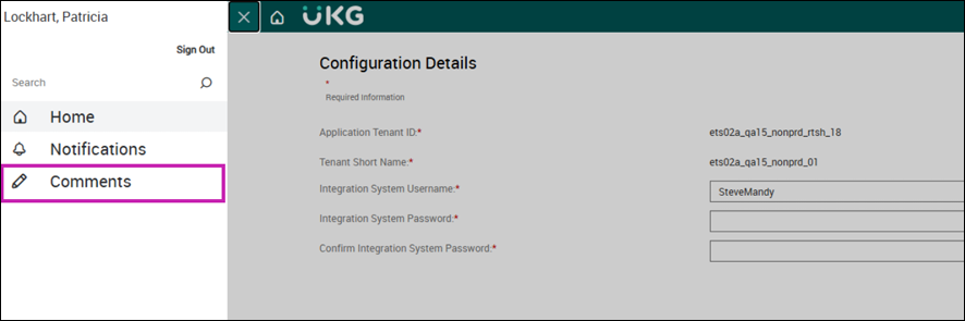 Seed admin portal with Comments option highlighted.
