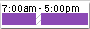 Screenshot of an assigned shift and shift segments displaying the defined job color